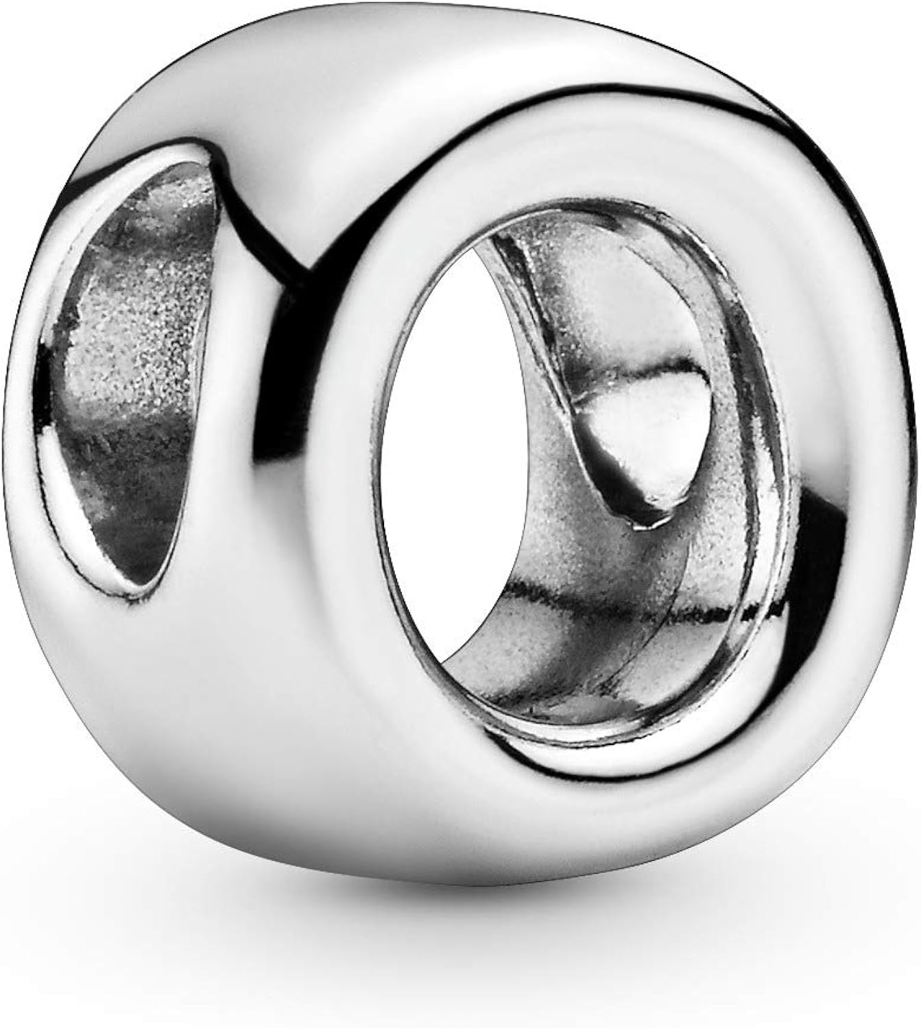 Colgante de plata de ley 925 con letra PANDORA