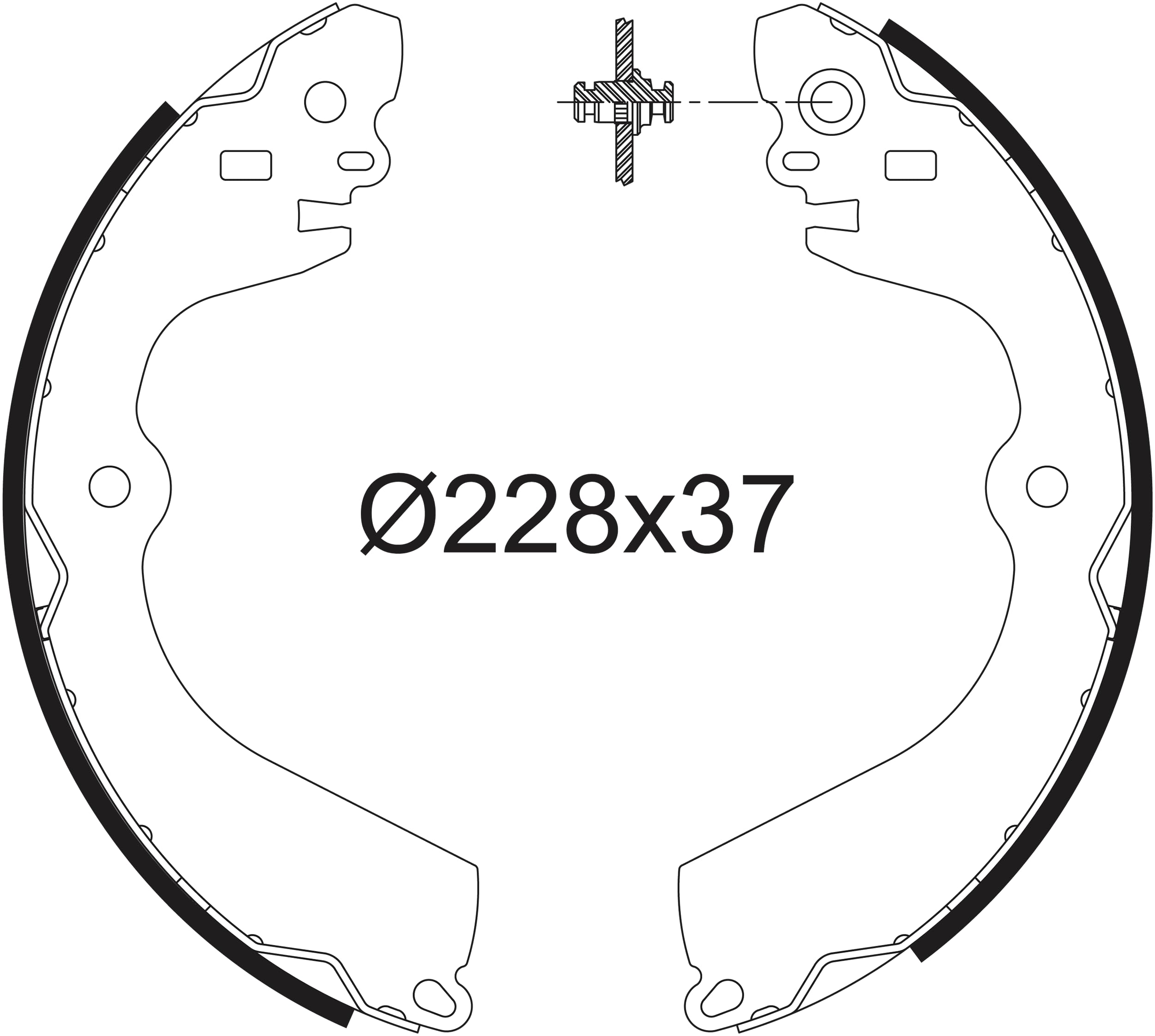 Valeo Jeu de Mâchoires de Frein 564195 | Compatible avec: NISSAN NV200 / EVALIA Bus, NV200 Kasten
