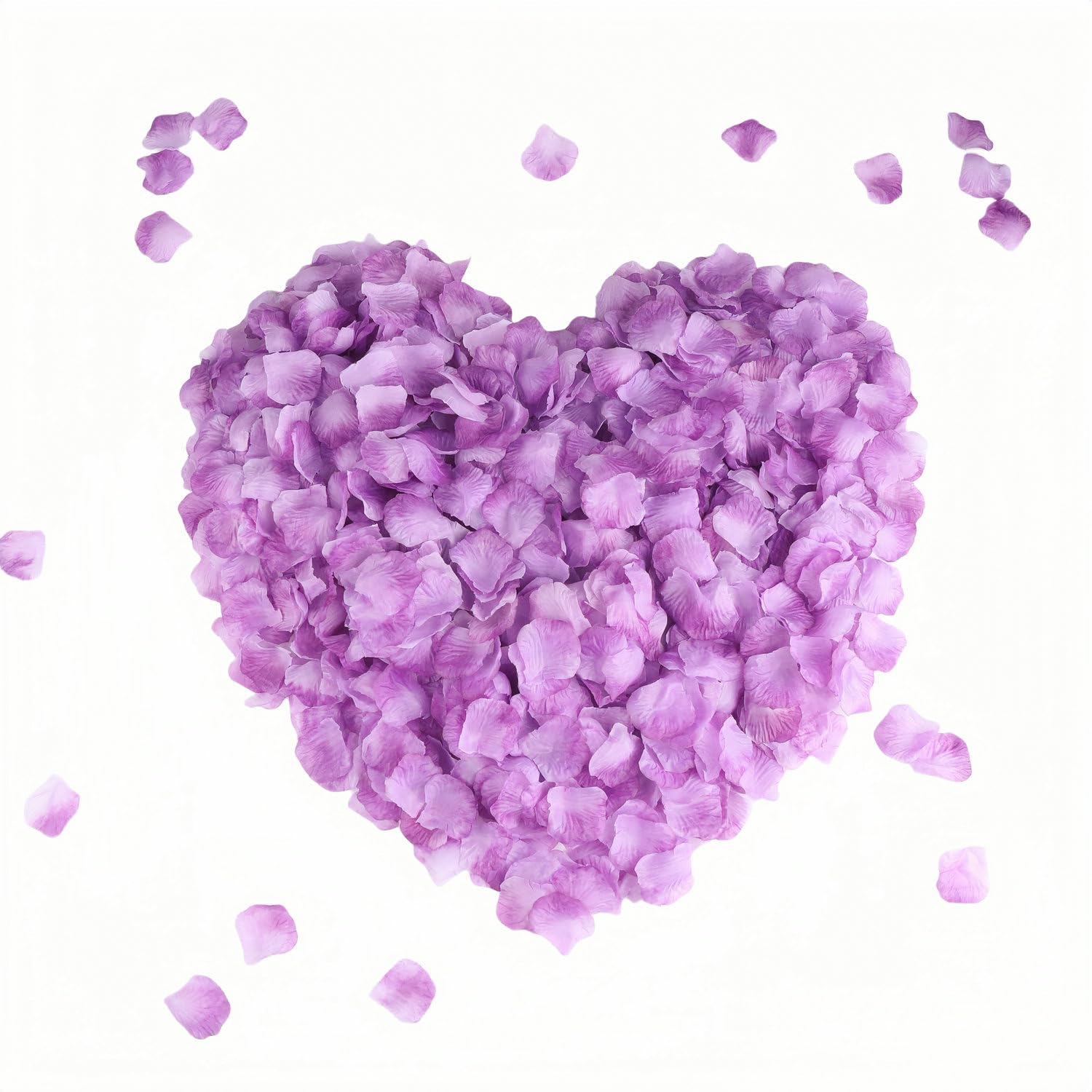 CODE FLORIST 1100 PCS Light Purple Silk Rose Petals for Valentine's Day,Romantic Night,Wedding,Proposal Anniversary Flower Decorations(Separated,Scented)