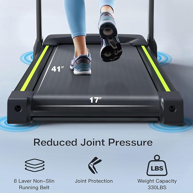 Caminadora Eléctrica Plegable con Inclinación 15% y Monitor de Ritmo Cardíaco Verde miniatura 3