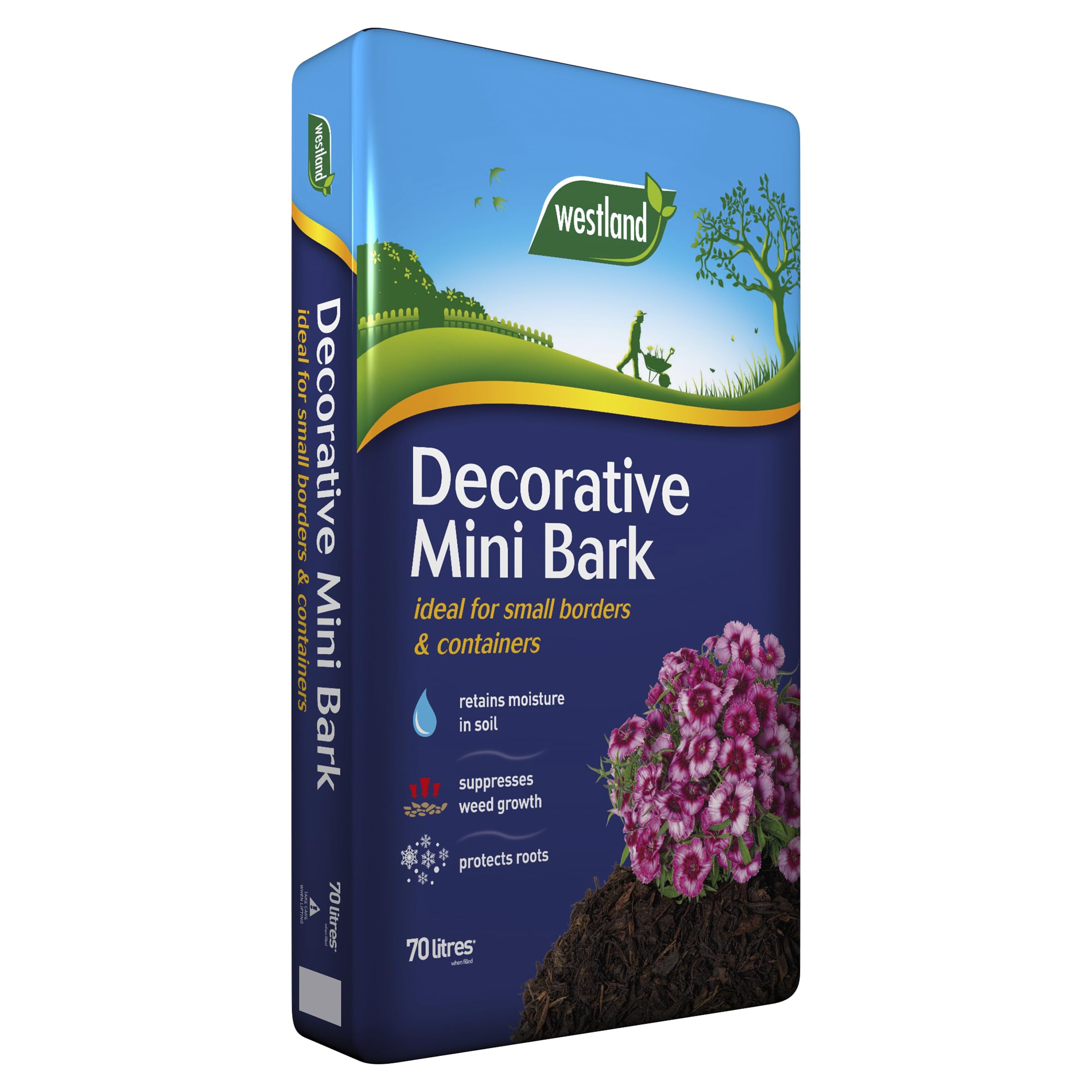 70L WESTLAND DECORATIVE MINI BARK BED BORDER WEED SUPPRESSION CONTAINER PLANT