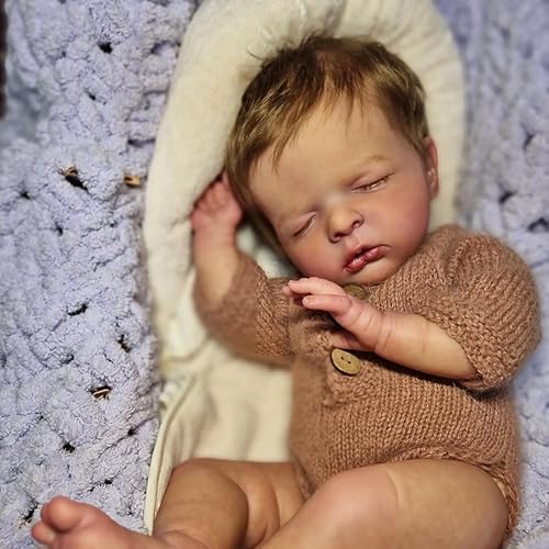 Miniatura 2 de Angelbaby Reborn - Muñeca de silicona realista recién nacida que se ve real de 20 pulgadas, bebés vivos con cuerpo de tela suave, hecho a mano, para