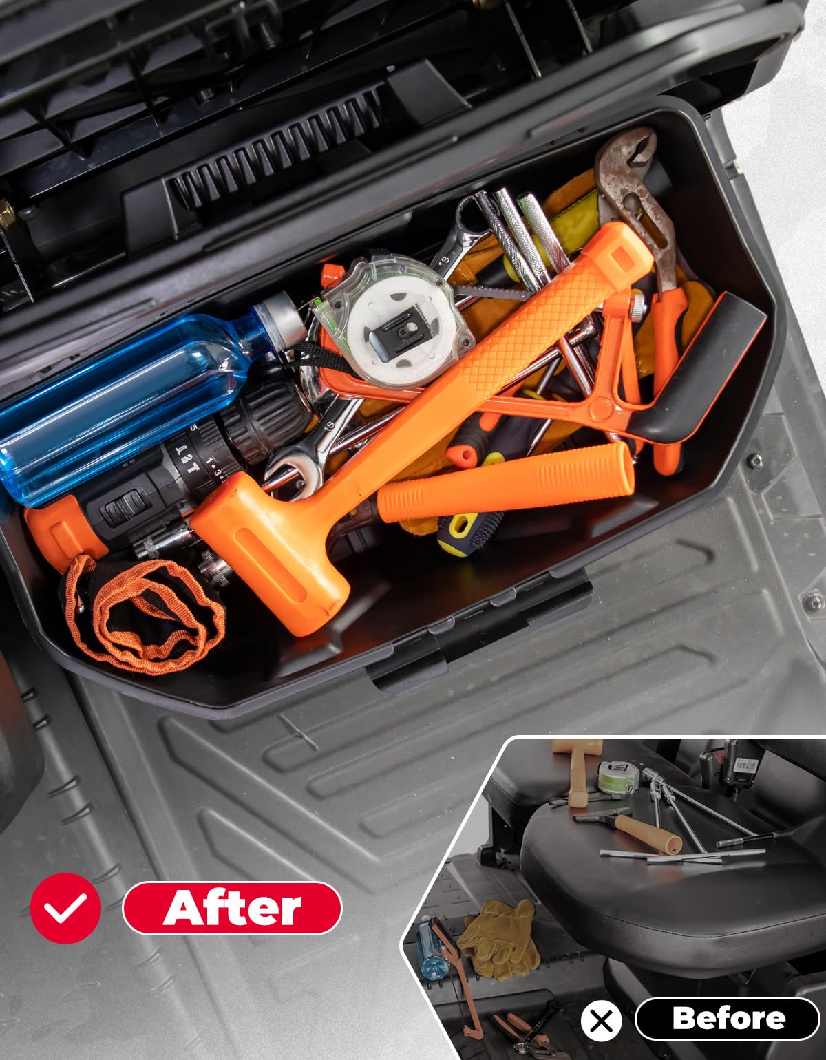Under Seat Storage Bin + Cooler Bag For Can-Am Defender (2016-2022) - Replaces OEM #715003446