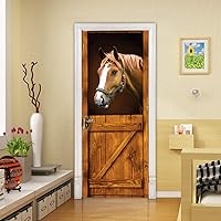 Vista 90 de 3D Pegatina de pared adhesiva para puerta - Poster de película de escaleras antiguas Premium PVC impermeable para pared de dormitorio y sala