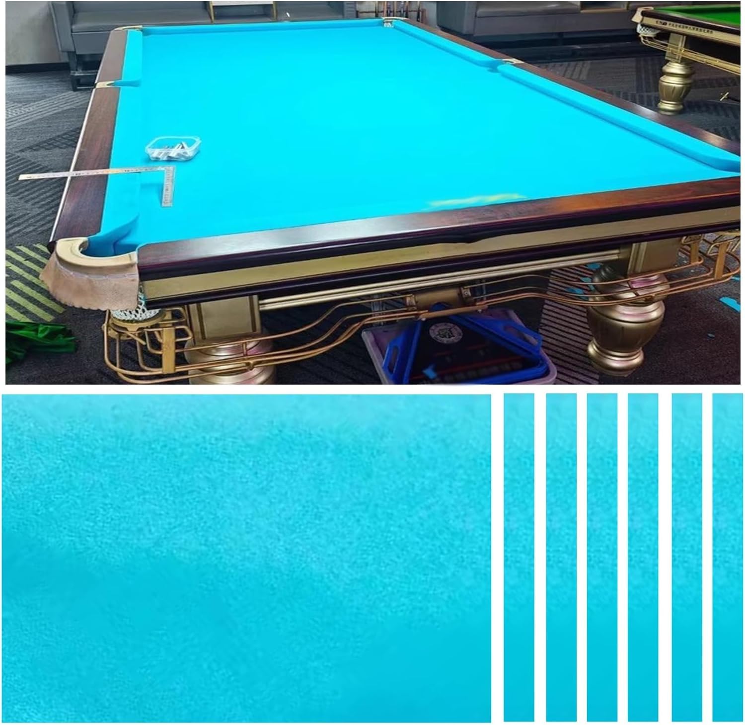 Ssddlzeq Cyan Billiard Table Accessories Professional Billiard Table Cloths Are Suitable For Homes, Clubs And Pubs(Cyan)