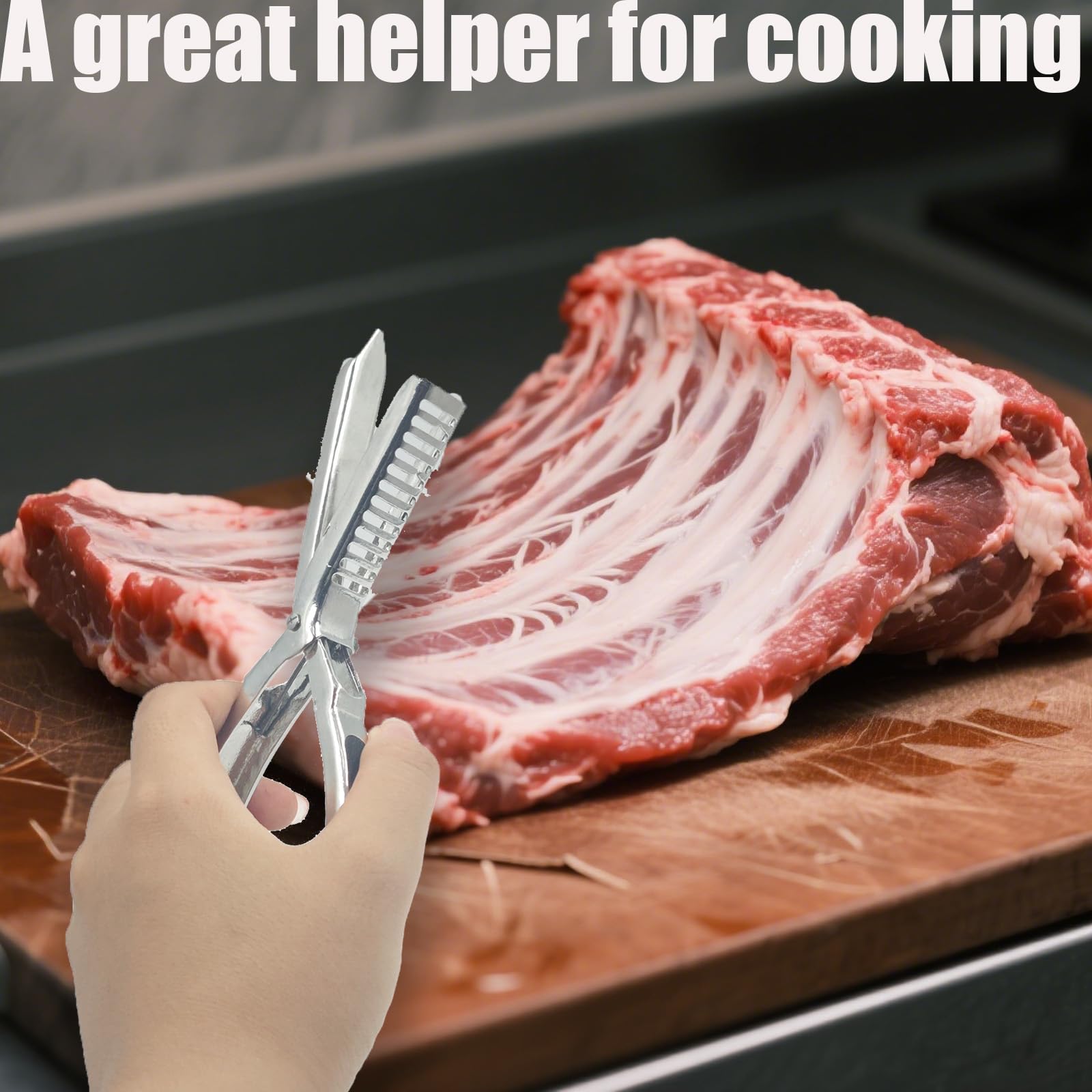Stainless Steel Rib Membrane Remover Tool - BBQ Rib Skinner With Ergonomic Grip
