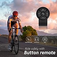 Vista 3 de Volante con botón multimedia Bluetooth, control remoto inalámbrico para automóvil, bicicleta, motocicleta, barco, IPX6, impermeable, compatible