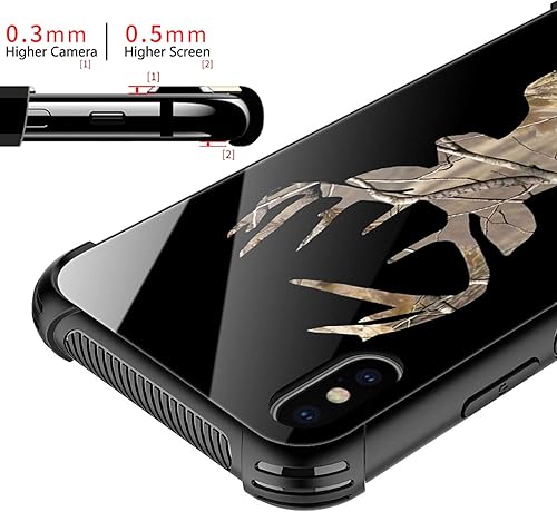 Miniatura 3 de Funda compatible con iPhone XR, diseño de camuflaje y ciervo, diseño de imagen a prueba de golpes, antiarañazos, carcasa trasera de policarbonato