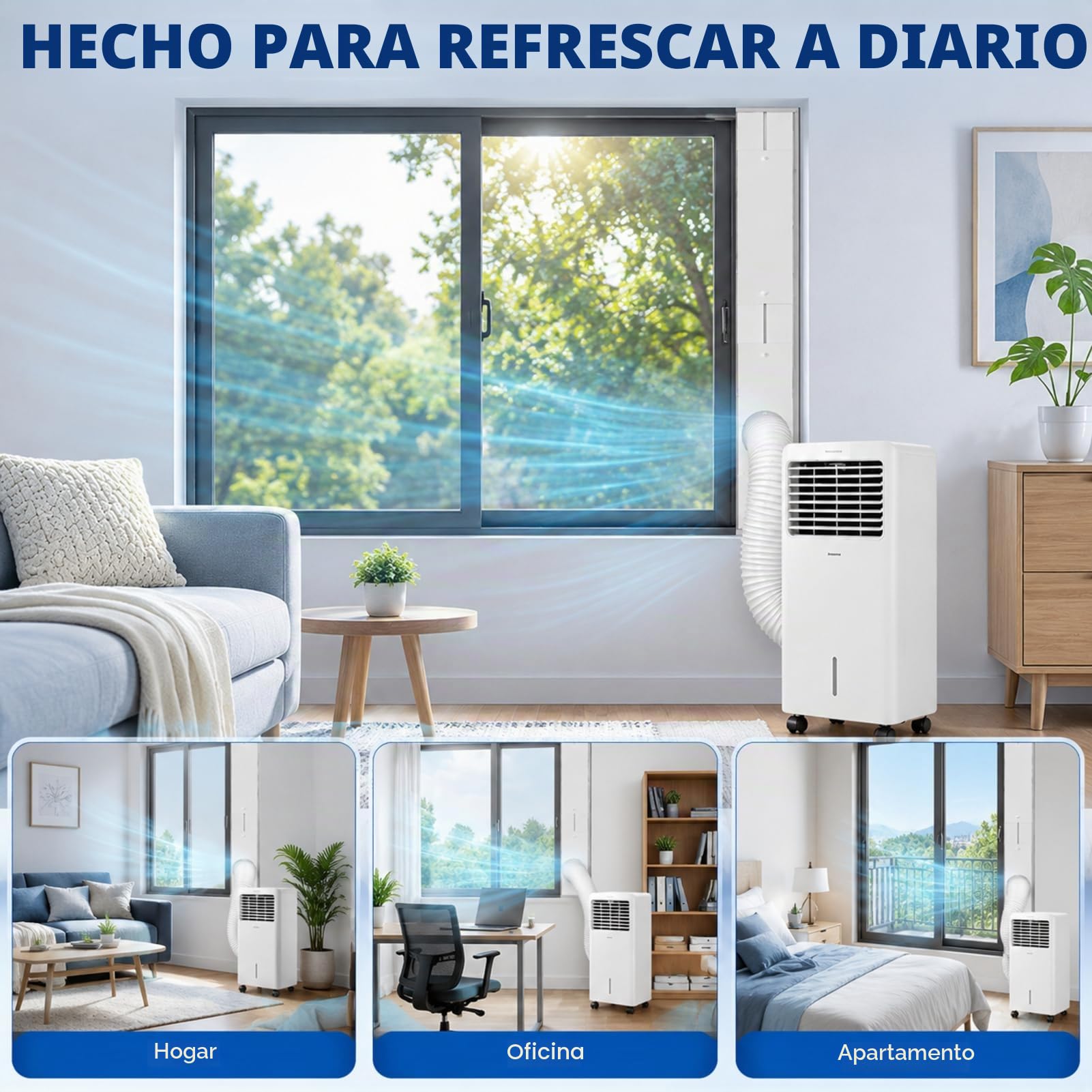 Kit de ventana de aire acondicionado portátil 4pcs Ventana deslizante ajustable desconcertado con un adaptador universal de 150 mm Panel de sello sin costura para la