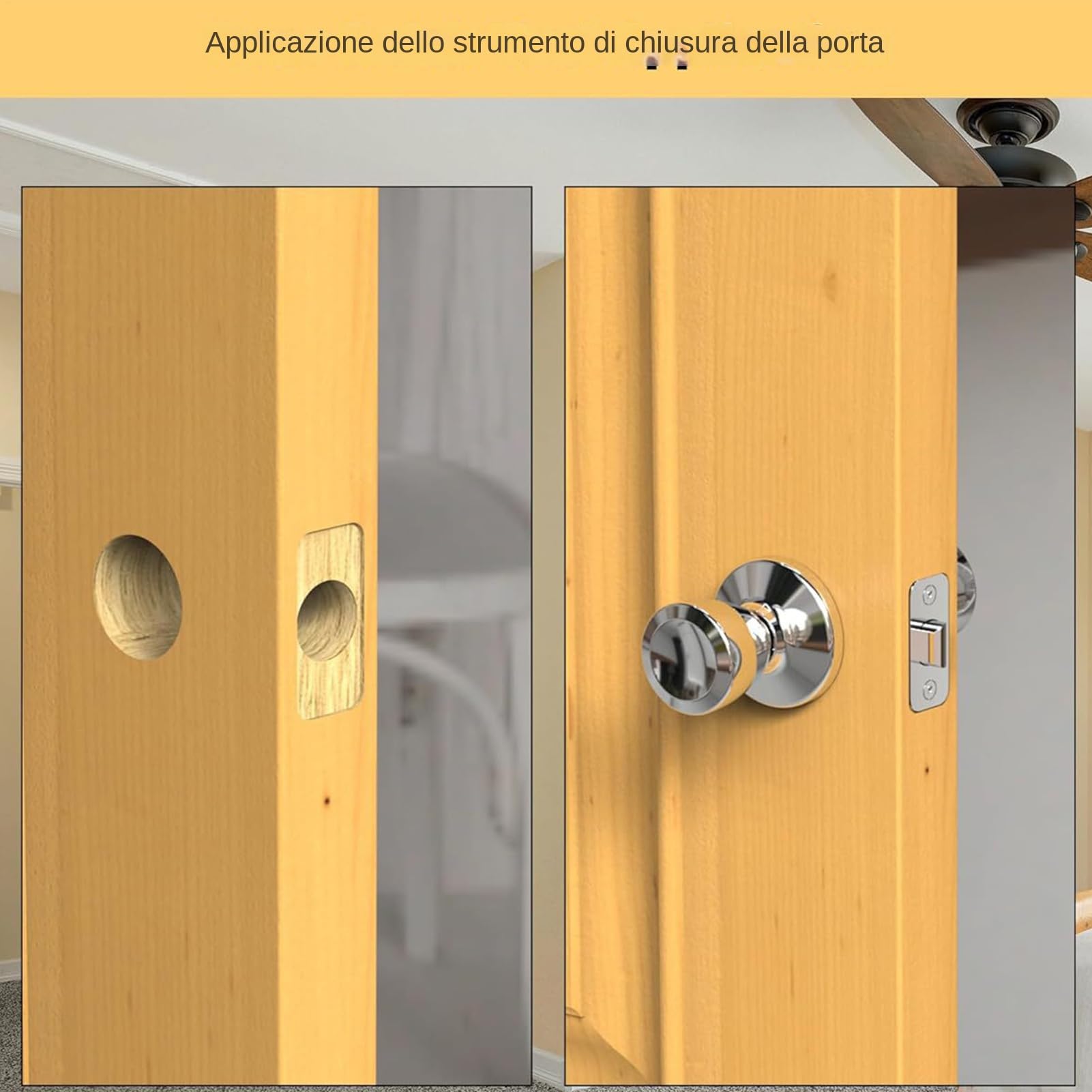 Kit Installazione Catenaccio Ricambi Serratura Nottolini Bulloni Perno