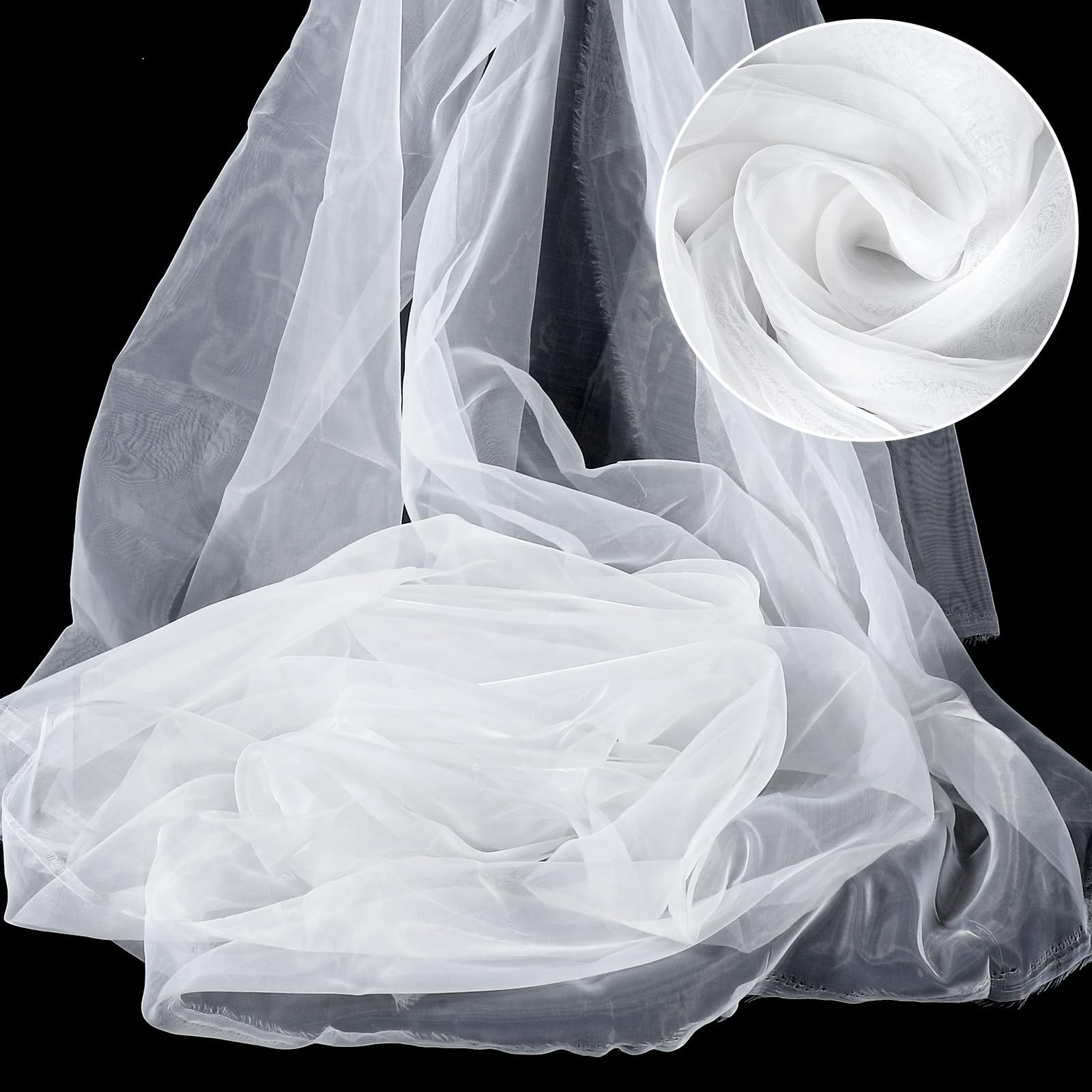 Organza Suave Tela De Color Sólido Tela De Hilo De... – Grandado