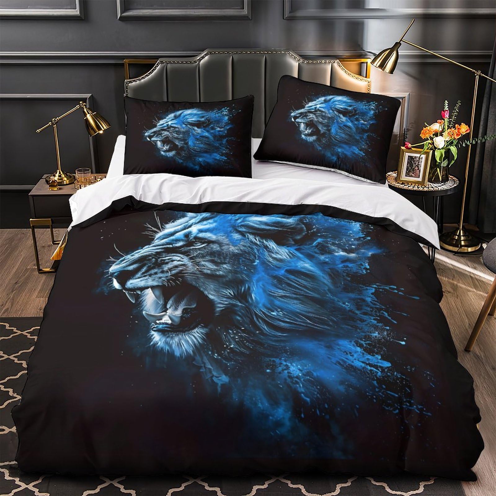 Parure de lit panthère de la jungle pour chambre ados et adultes