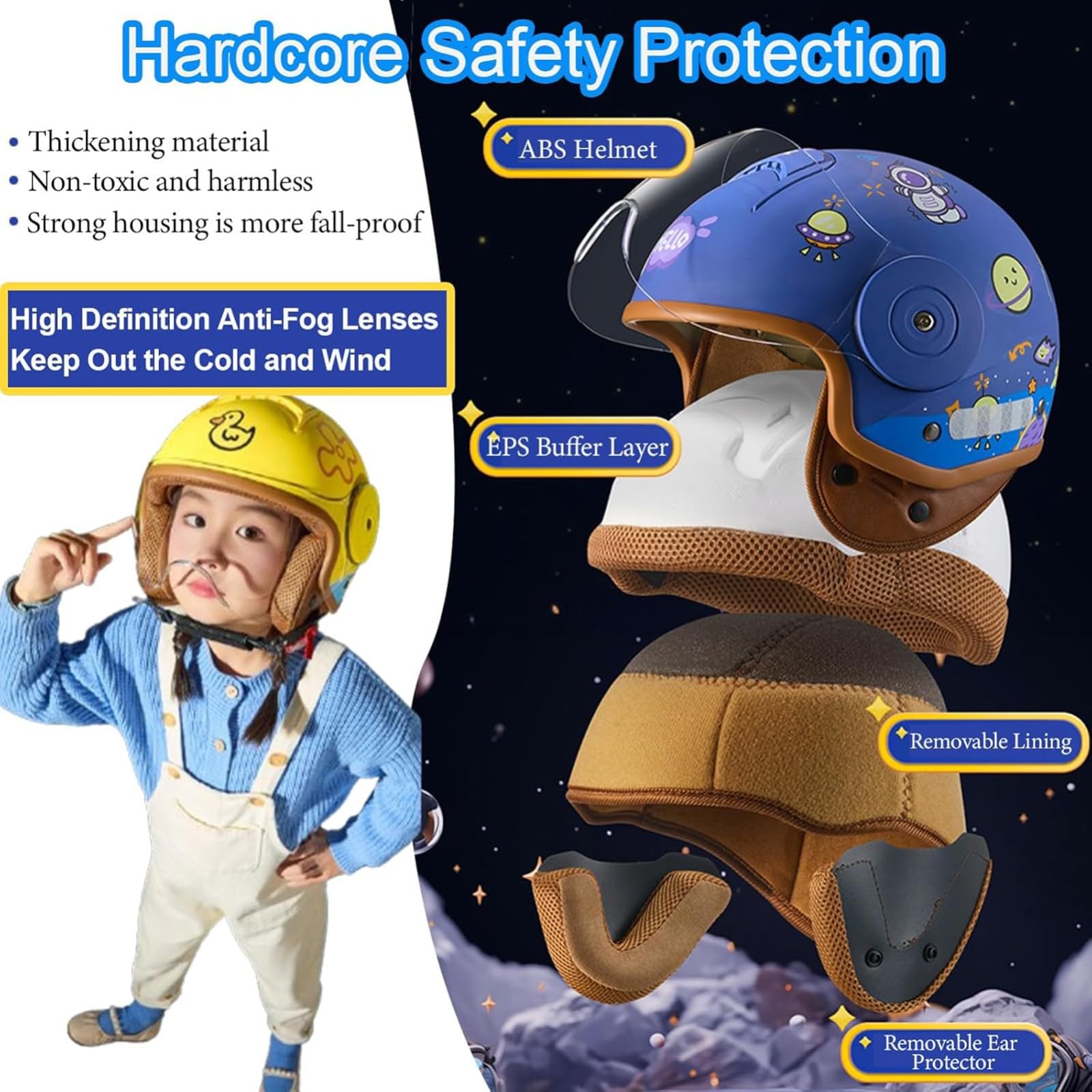 Casco De Moto Para Niños, Jet Con Visera Solar, Bonito Para Niña, Scooter Casco Para 5 A 12 Años R,46-54CM