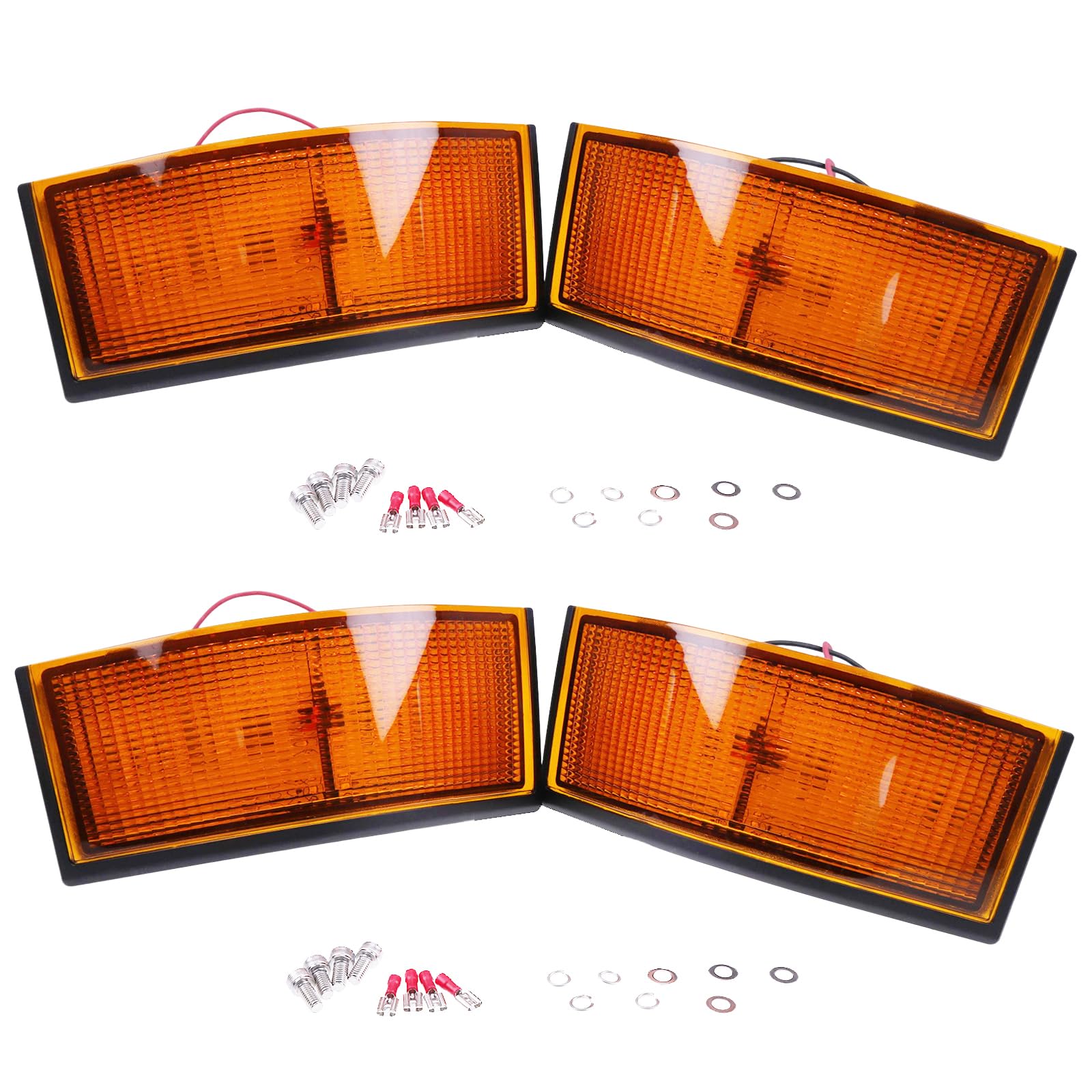 Fakojer 4PCS RE55151 RE55150 LED Amber Corner Lights Compatible with John Deere Tractos 7200 7400 7700 7210 7410 8100 8300 9100 9200 9120 9320