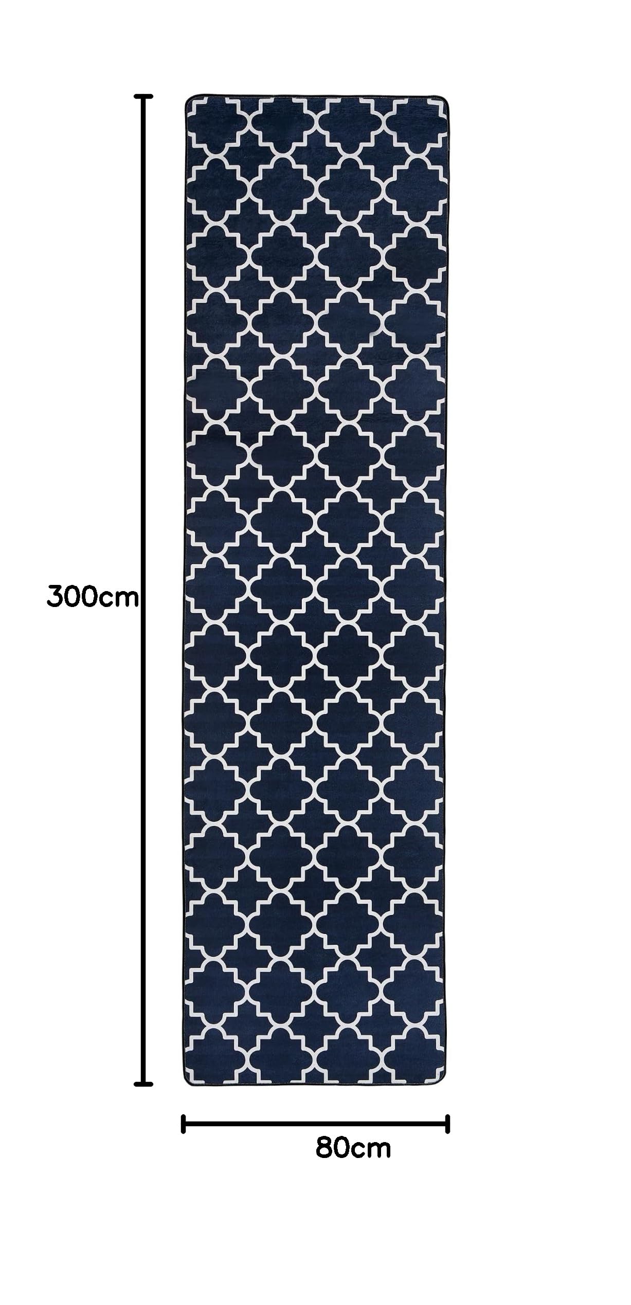 Tappeto passatoia cucina 60x200 nero bianco