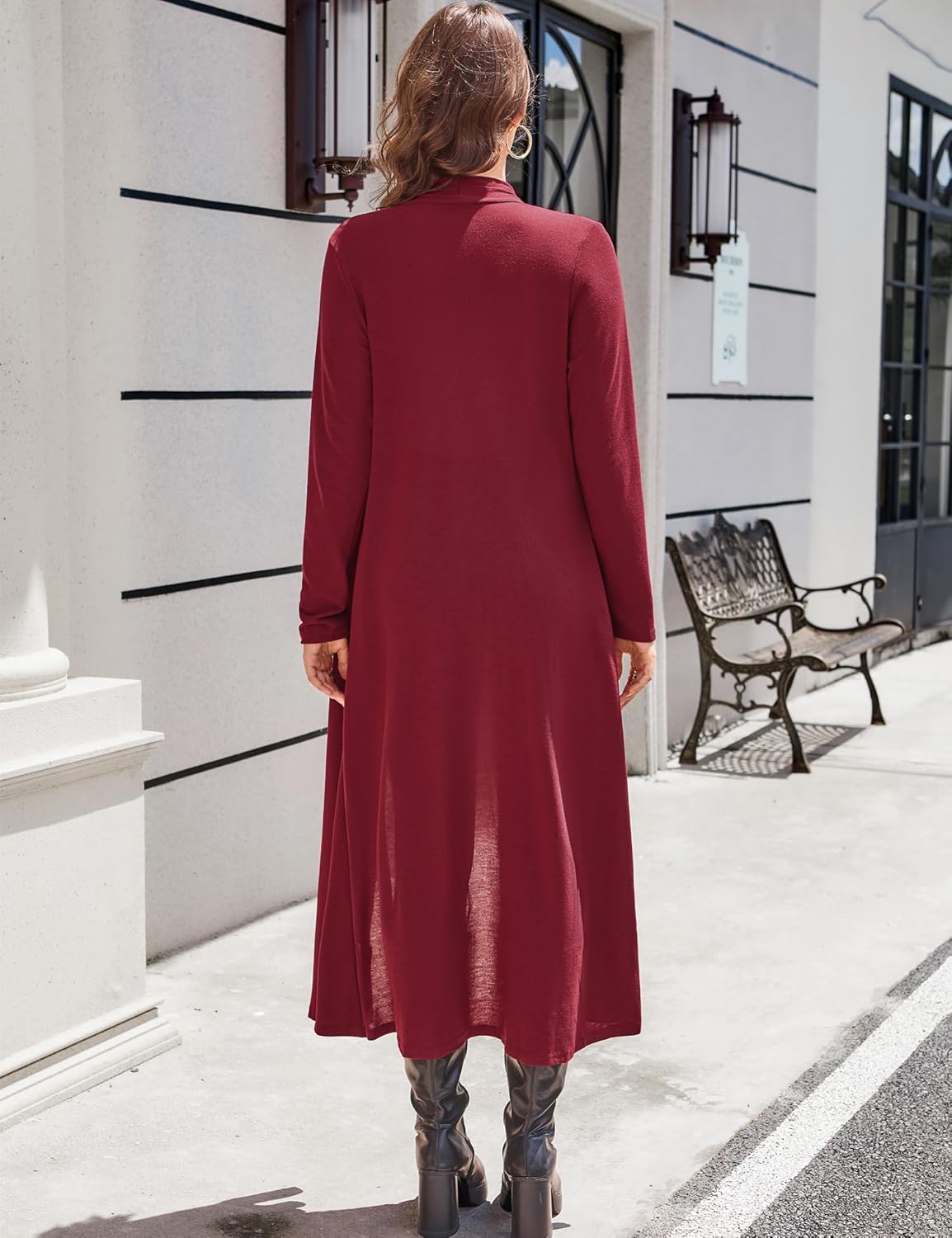 Newchoice Women's Long Cardigans with Pockets Knit Open Front Floor Length Cardigan Sweaters Lightweight Long Sleeve Dusters - Image 9