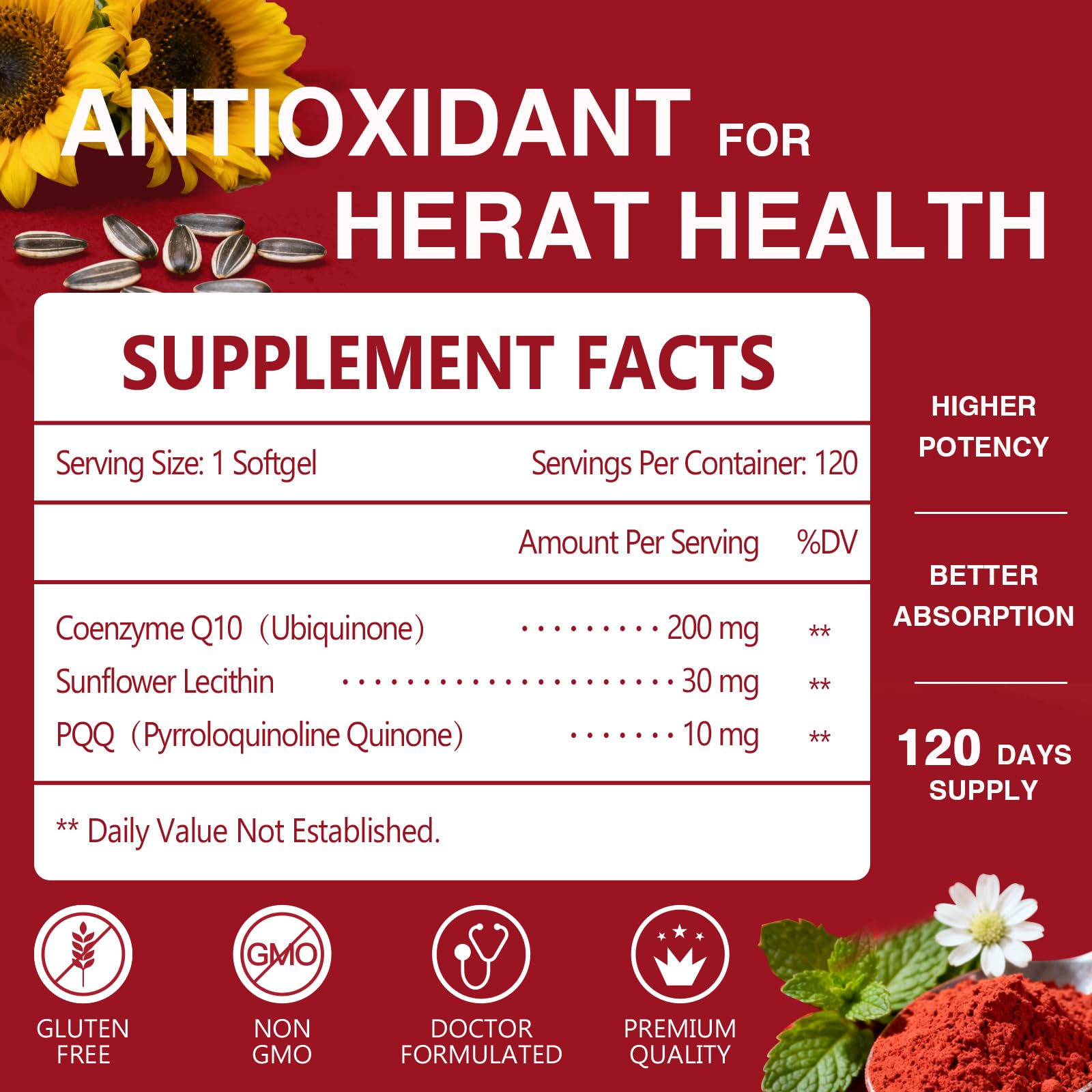 NATURE TARGET CoQ10 200mg Softgels with PQQ, 120 Servings — Amazon image 2