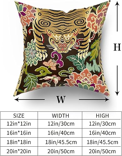 Miniatura 6 de aportt Juego de 2 fundas de almohada de tigre, diseño de rayas de tigre, de algodón, decorativas, para dormitorio, sofá, sala de estar, silla,