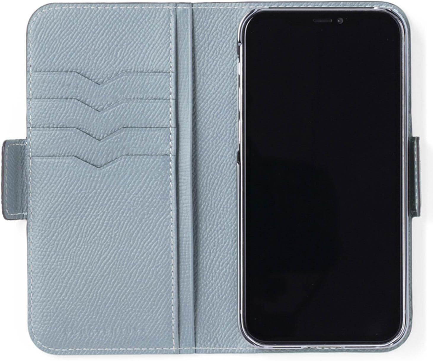 BONAVENTURA】(for iPhone15Pro Max Diary Smartphone Case with Magnet [Cyan x Blue Lin ] BKATR15PM-BCBN