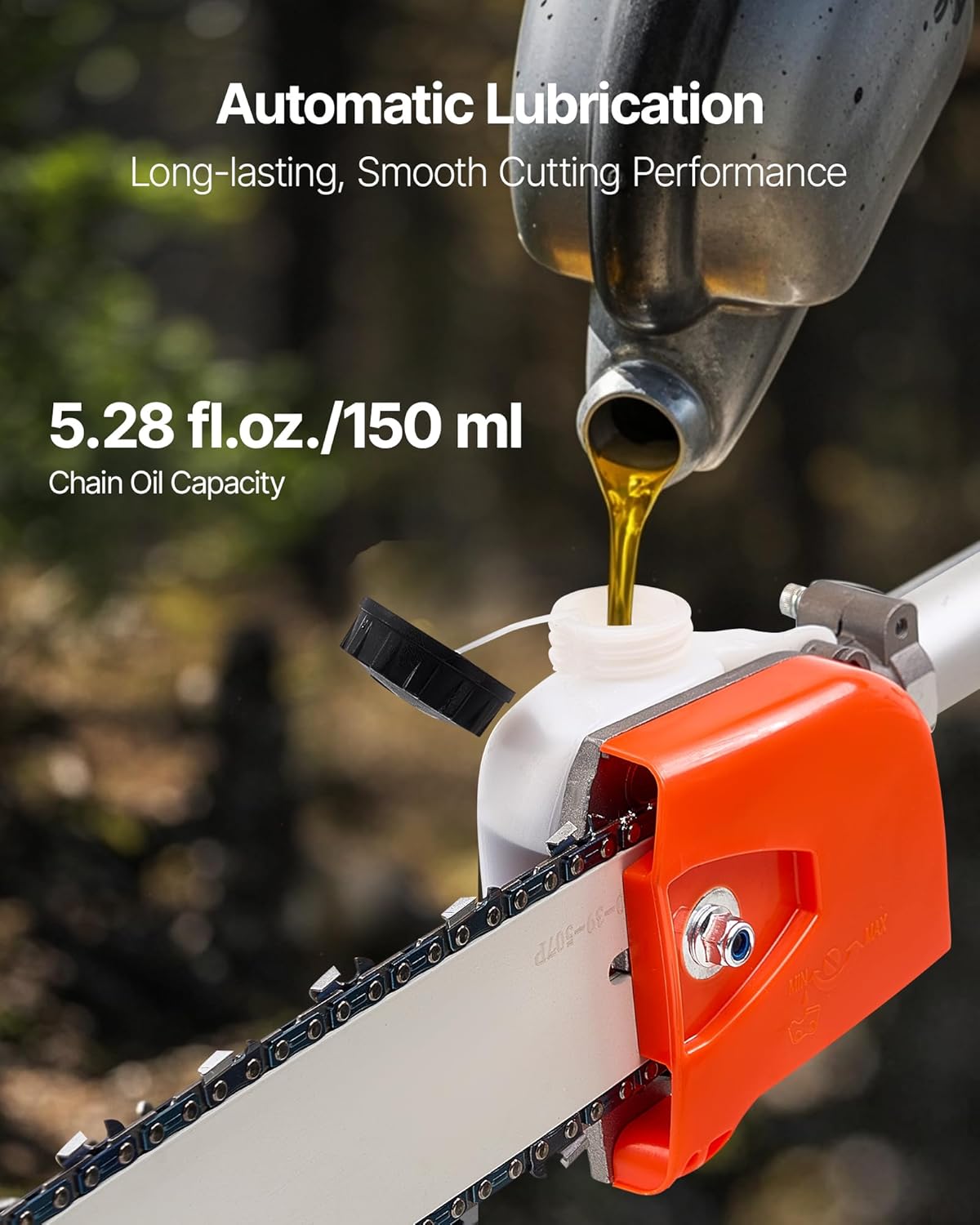 VEVOR Gas Pole Saw, 43CC 2 Stroke Gas Powered Pole Saws with 10 in Cutting Bar, Cordless Tree Trimmer with 30 fl.oz Fuel Tank, 6.8 to 11.7 ft Extendable, Powerful Chainsaw for Tree Trimming Pruning