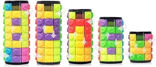 R.Y.TOYS Juguete para ansiedad, rompecabezas de cubo mágico, rompecabezas de cerebro para adultos, juego de mano inquieto de lógica giratoria y
