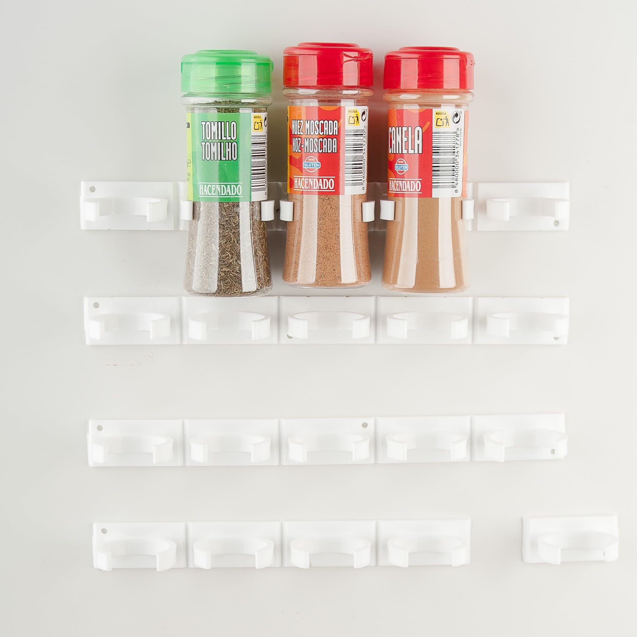 Especieros para cocina, Organizador especieros para pared, Soporte de botes de especias para estanteria, Organizador armarios y cajon, Codimentero para 20 botes