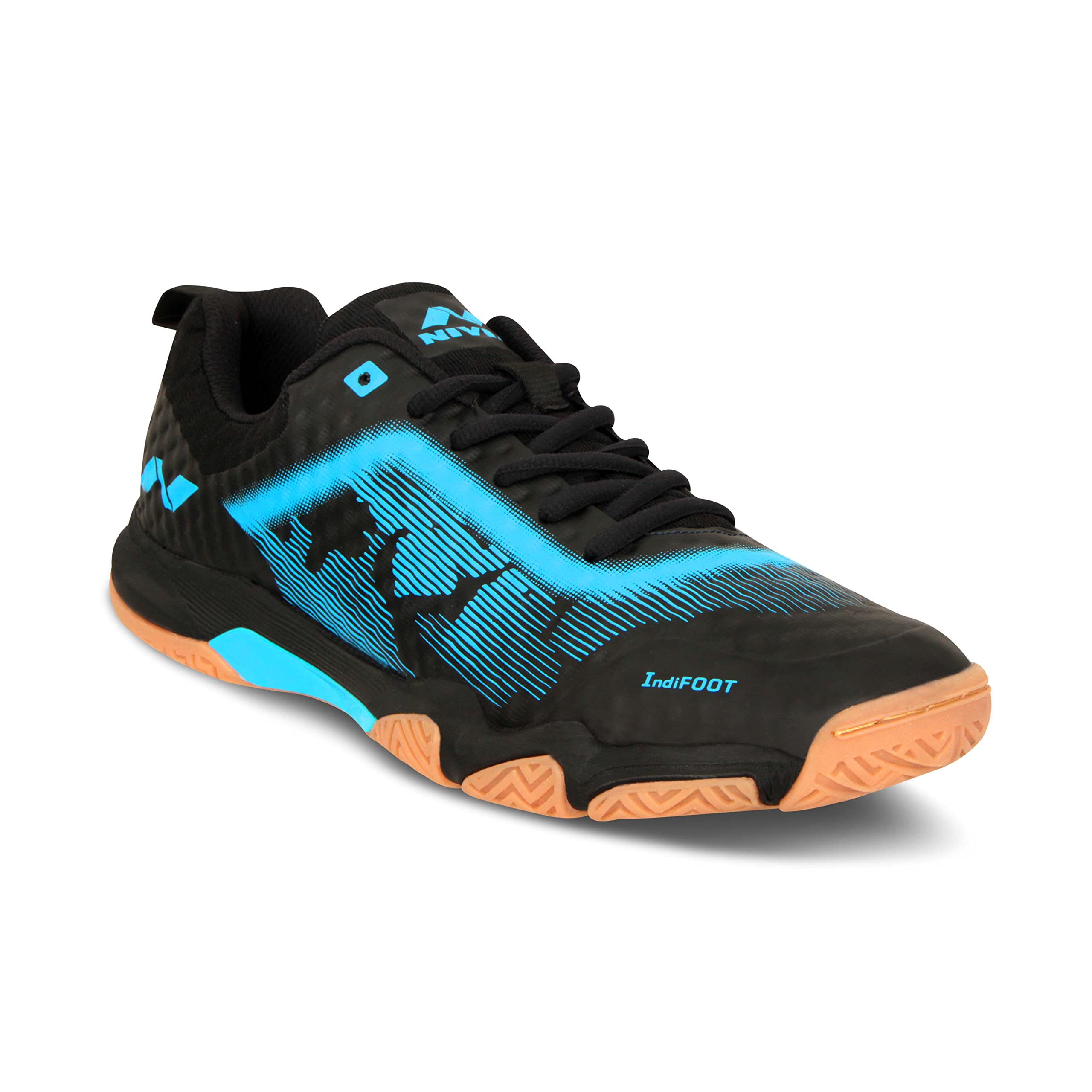 Nivia Powerstrike 2.0 Badminton Shoes for Mens | Phylon, Natural Rubber Sole with Breathable mesh Upper for Sports, Badminton, Volleyball, Squash, Table Tennis | Non Marking Sole (Black/Blue) UK-9 (B09LPXCGDK) Amazon Price History, Amazon Price Tracker
