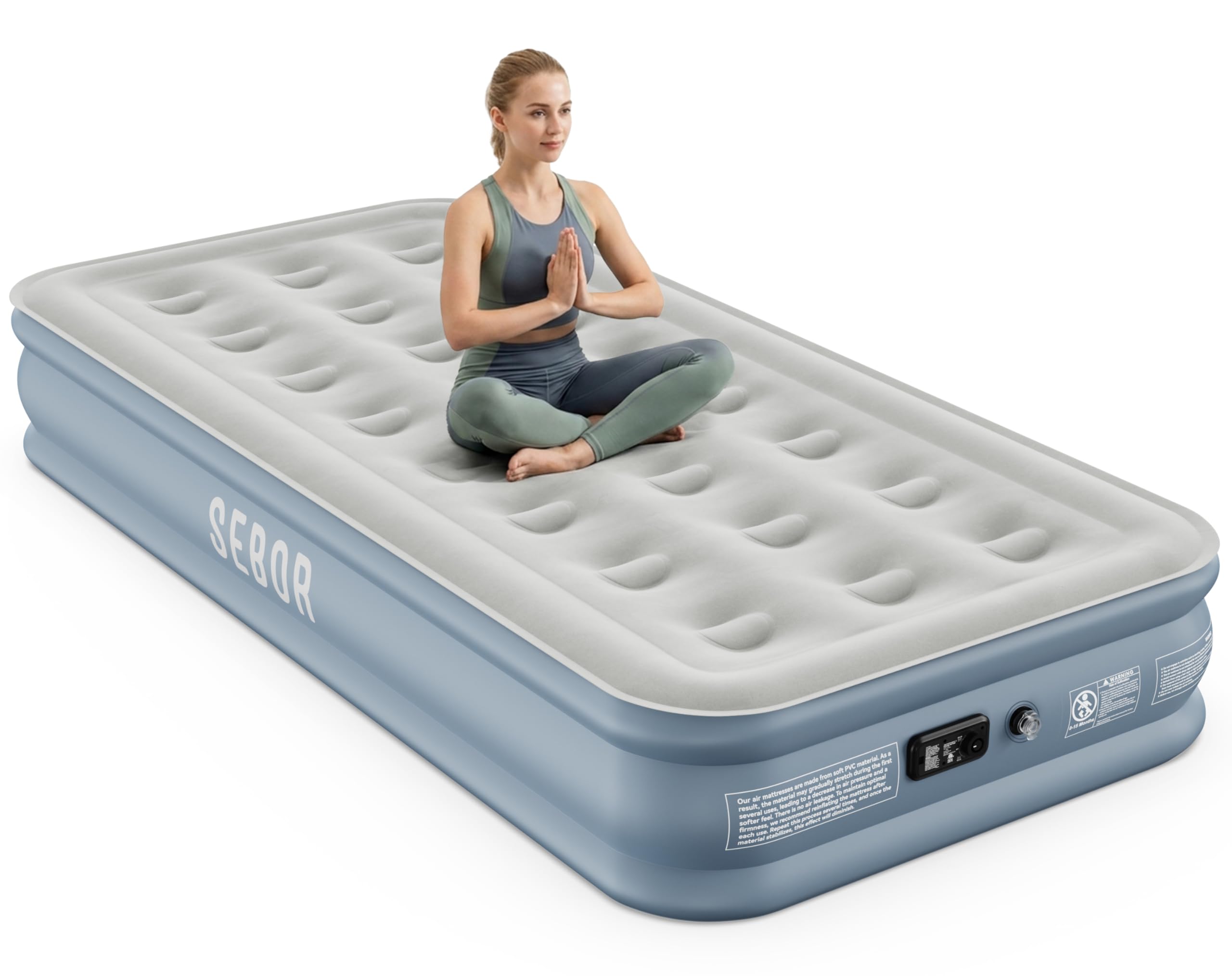 Sebor Air Mattress Twin with Built-in Pump