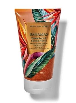 Bath and Body Works Creamy Body Scrub 8 Ounce 8 Ounce Pack of 1, Bahamas Passionfruit & Banana Flower