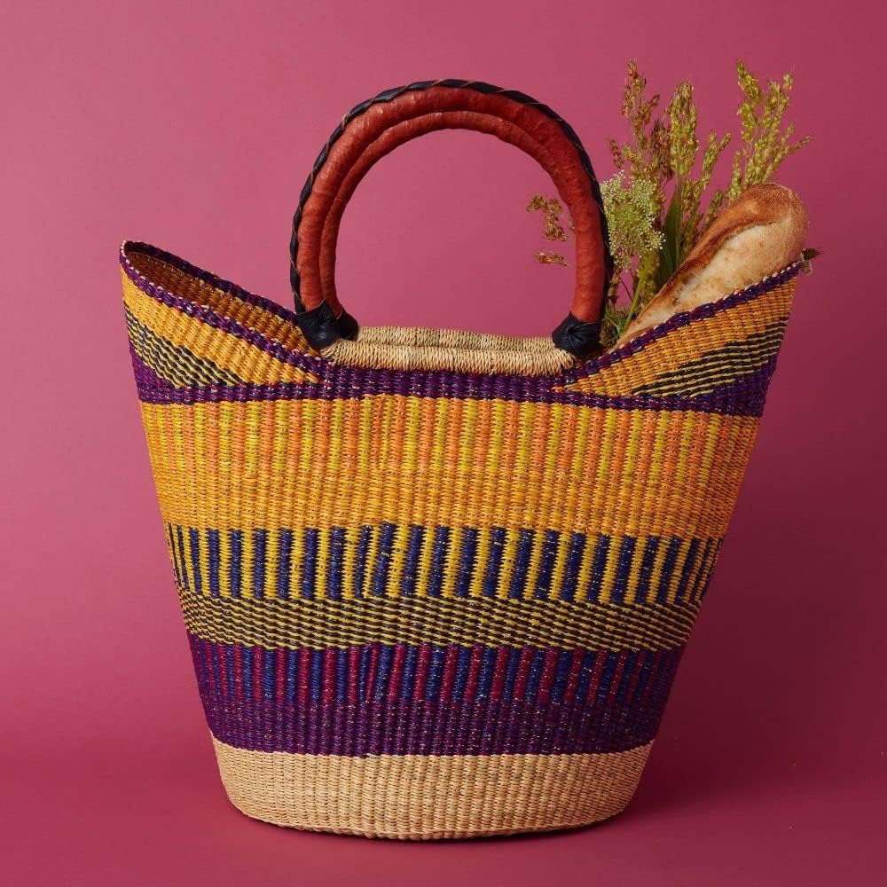 Sunshine Orange Bohemian Market Basket