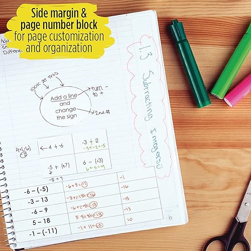 Miniatura 5 de Five Star Interactive Notetaking - Cuaderno con rayas universitarias, 100 hojas, 11 pulgadas x 8-12 pulgadas, personalizable, 1 tema, 16 colores