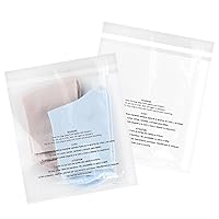 Vista 18 de 100 bolsas autoselladas de 1/16 de pulgada, bolsas de plástico transparente con aviso de asfixia, para impresiones, fotos, documentos, ropa