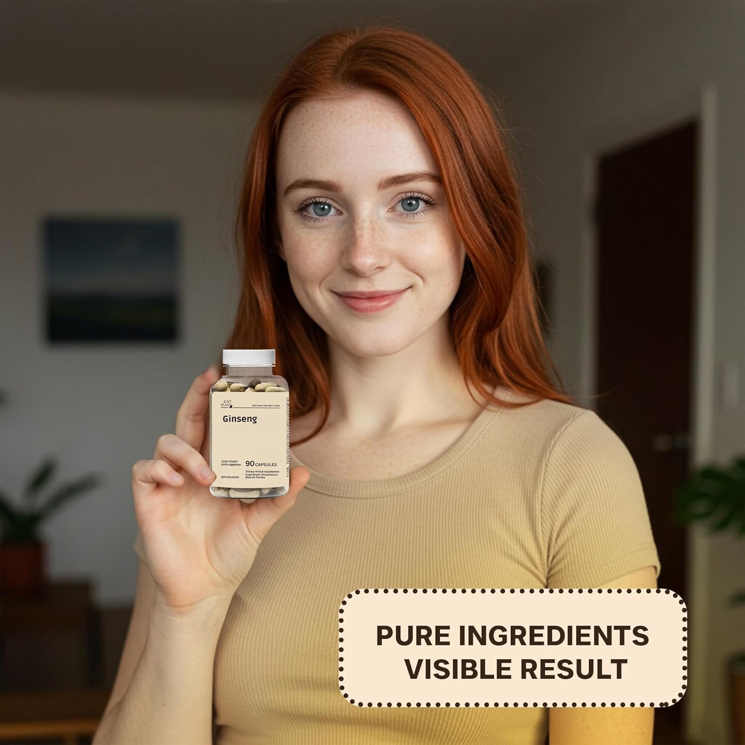 Ginseng Root Extract Capsules 750 mg, 90 Vegan Capsules, Natural Energy, Cognitive Support & Immune Booster, Gluten-Free - Image 7