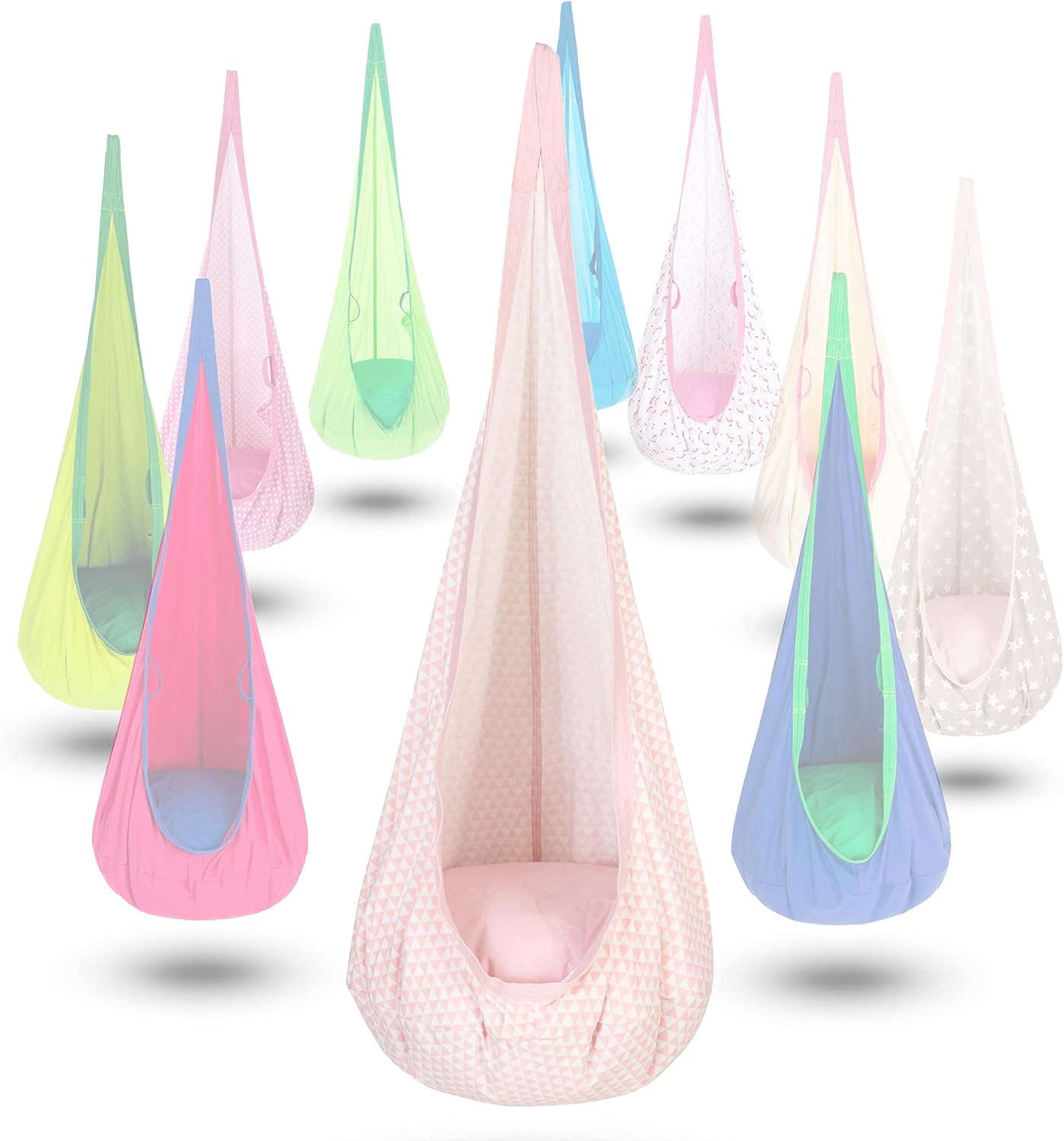 YAERSI Kids Pod Swing Seat Child Swing Chair with PVC