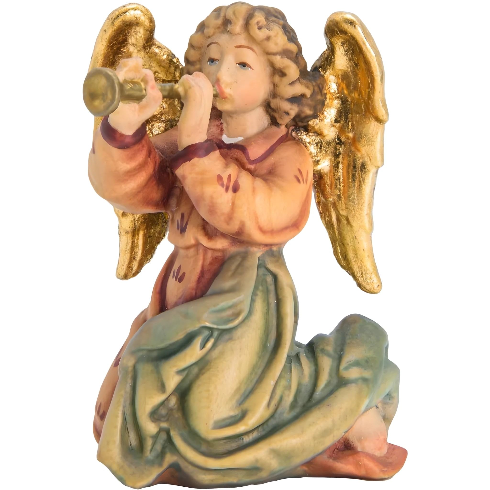 Wooden Angel with Trumpet - Dolfi