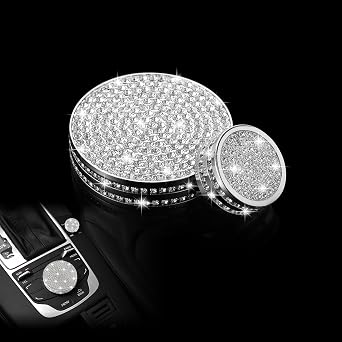 TOMALL Bling Center Console Multimedia Knob Button Cover Compatible with Audi A3 S3 2014-2020 Crystal Media Button Cover Trim Bling Interior Modification Trims for Car Accessories