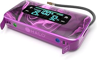 HALO Bolt Ultimate 3 Portable Car Battery Jump Starter | 130 PSI Air Compressor, 55.5Wh USB Power Bank, Large Display, Emergency Floodlight & Charger, Jumps Cars SUVs & Trucks, Inflates Tires — Purple