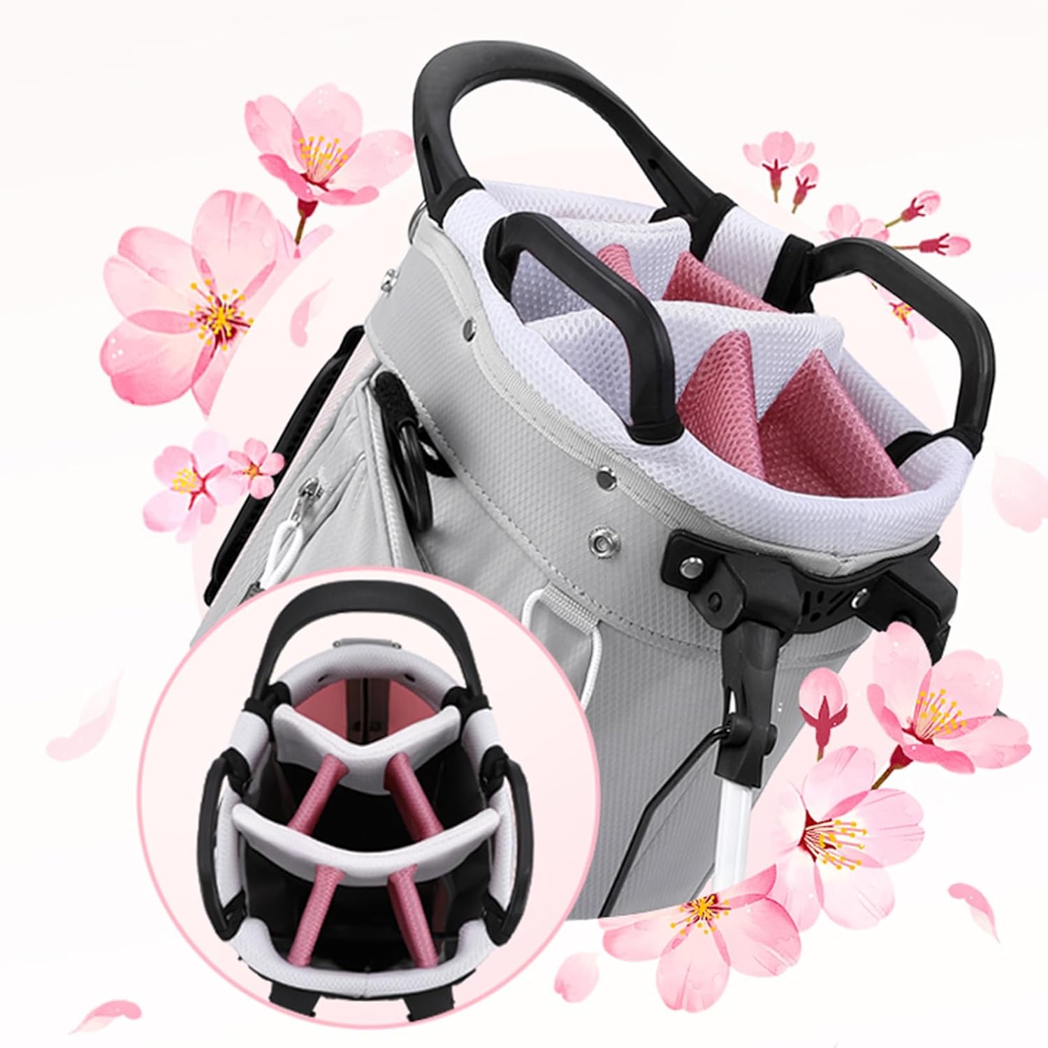 Classic Cart Golf Bag, Portable Carry, Clubs Organizer Lightweight, for Driving Range