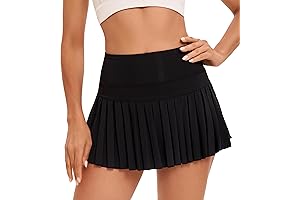 Goldhinge Women Tennis Skirts with Pockets Pleated Golf Workout Running Skort