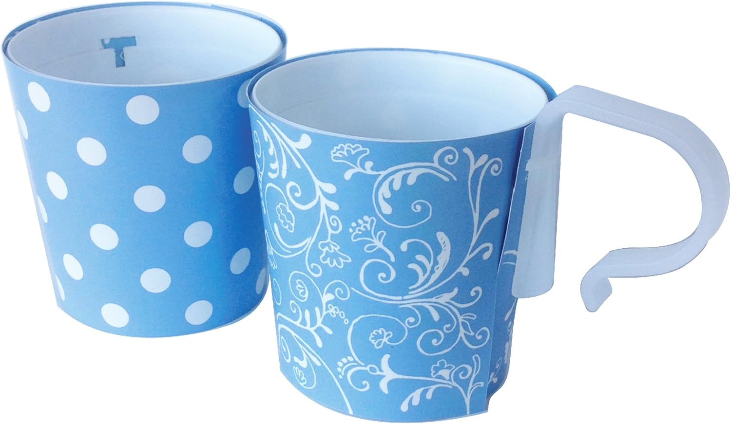 Pew Clip + Vase / Flower Pot. Doey's Heavy Duty Pew Clips Attach Wedding Flowers to Church Pews. Reuse at Reception. Set of 6 (Wedding Pew Clip + Flower Pot + Decorative Sleeve, Blue)