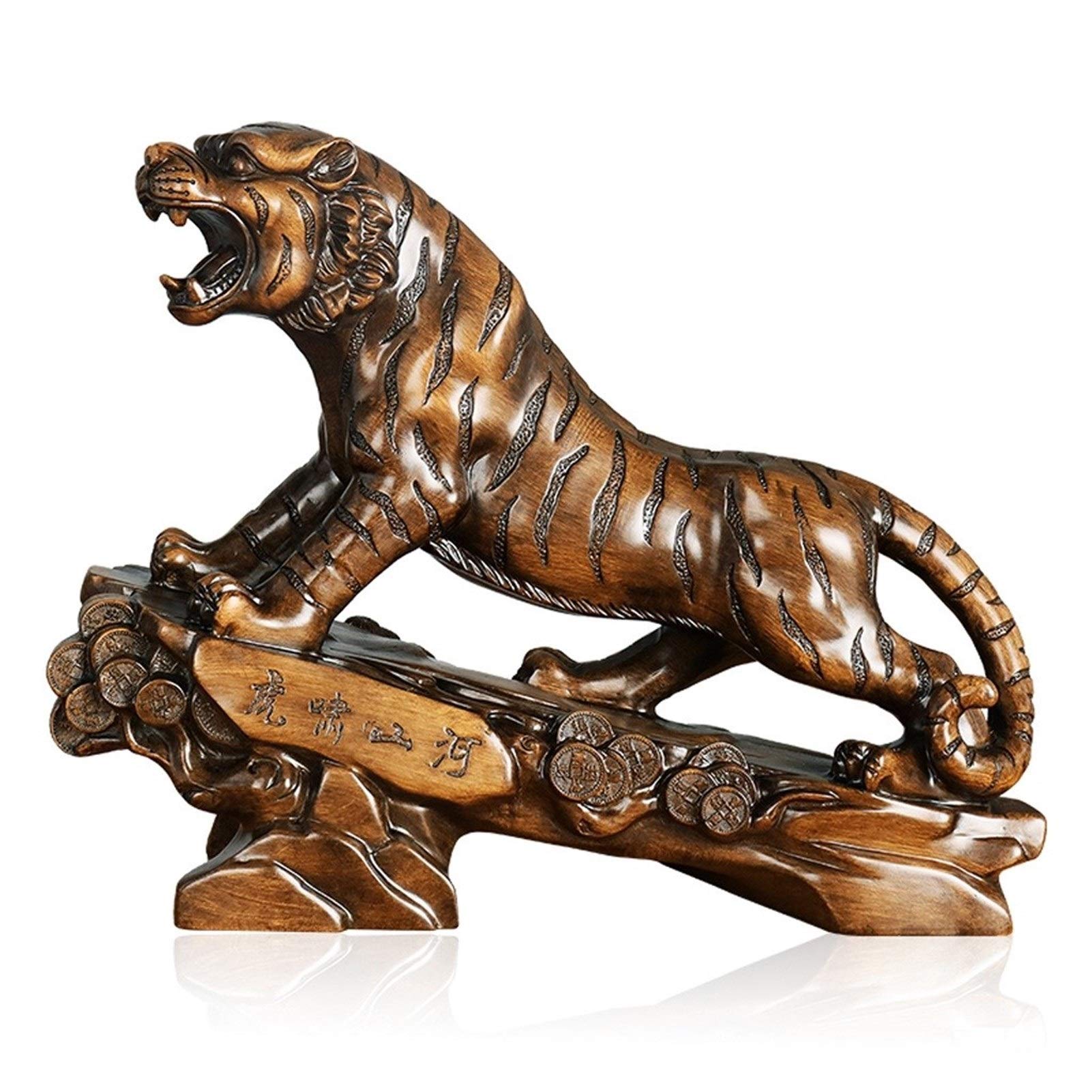 SBCGFY Feng Shui Statue,Feng Shui Statues Tiger Roaring Mountain River Zodiac Tiger Office Decoration Lucky Feng Shui Decoration Wealth Prosperity Statue Blessing Gift,Size_Name-S