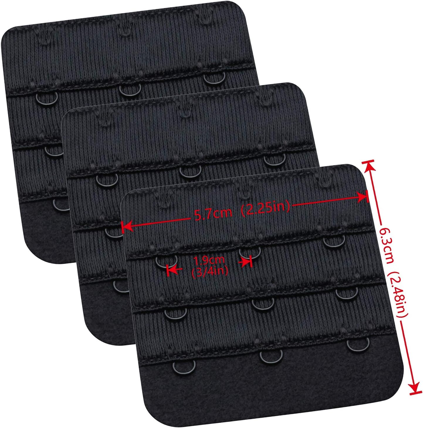 Wingslove Womens Bra Extender Bra Band Breathing room 3pcs-Pack Multi-size image 2