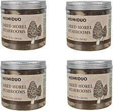 MEIMIDUO 4.8 Oz Delicious Grade AAA Dried Morel Mushrooms for Cooking, Ketone Friendly, Gluten-Free, Fat-Free, Sugar-Free, No additives, Healthy, Nutritious & Umami Morel Mushrooms(Pack of 4)
