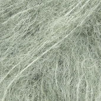 Fluffy Super Fine Alpaca and Silk Yarns Drop Brushed Alpaca Silk, Light and Warm, 0.9 Ounce, 153 Yards, Green BRUSHED ALPACA SILK