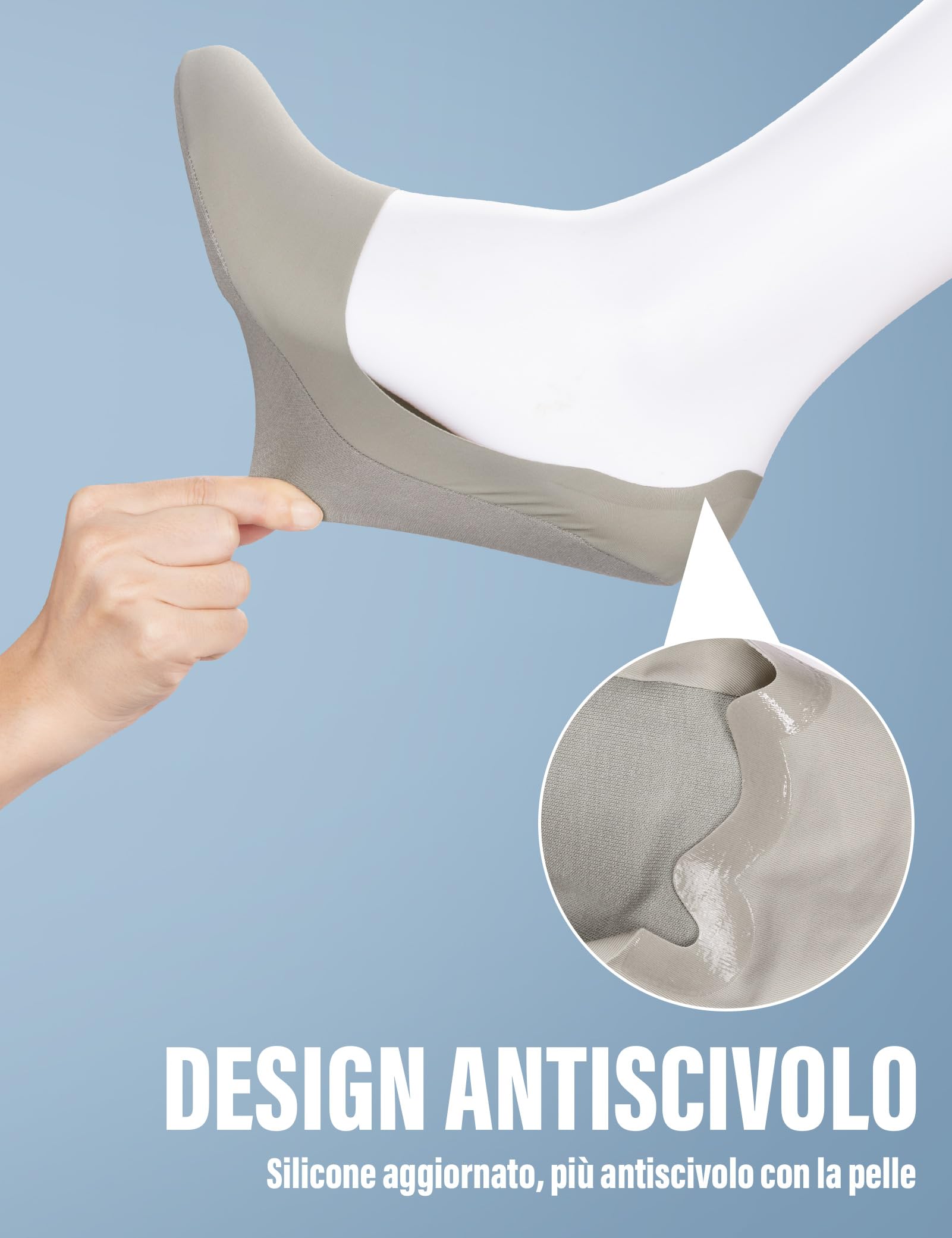 Kiiwah 4 Paia Calzini Uomo Corti, Calzini Fantasmini Invisibili Calze Corte Traspiranti Calzini Corti Con Silicone Antiscivolo Fantasmini Scollati