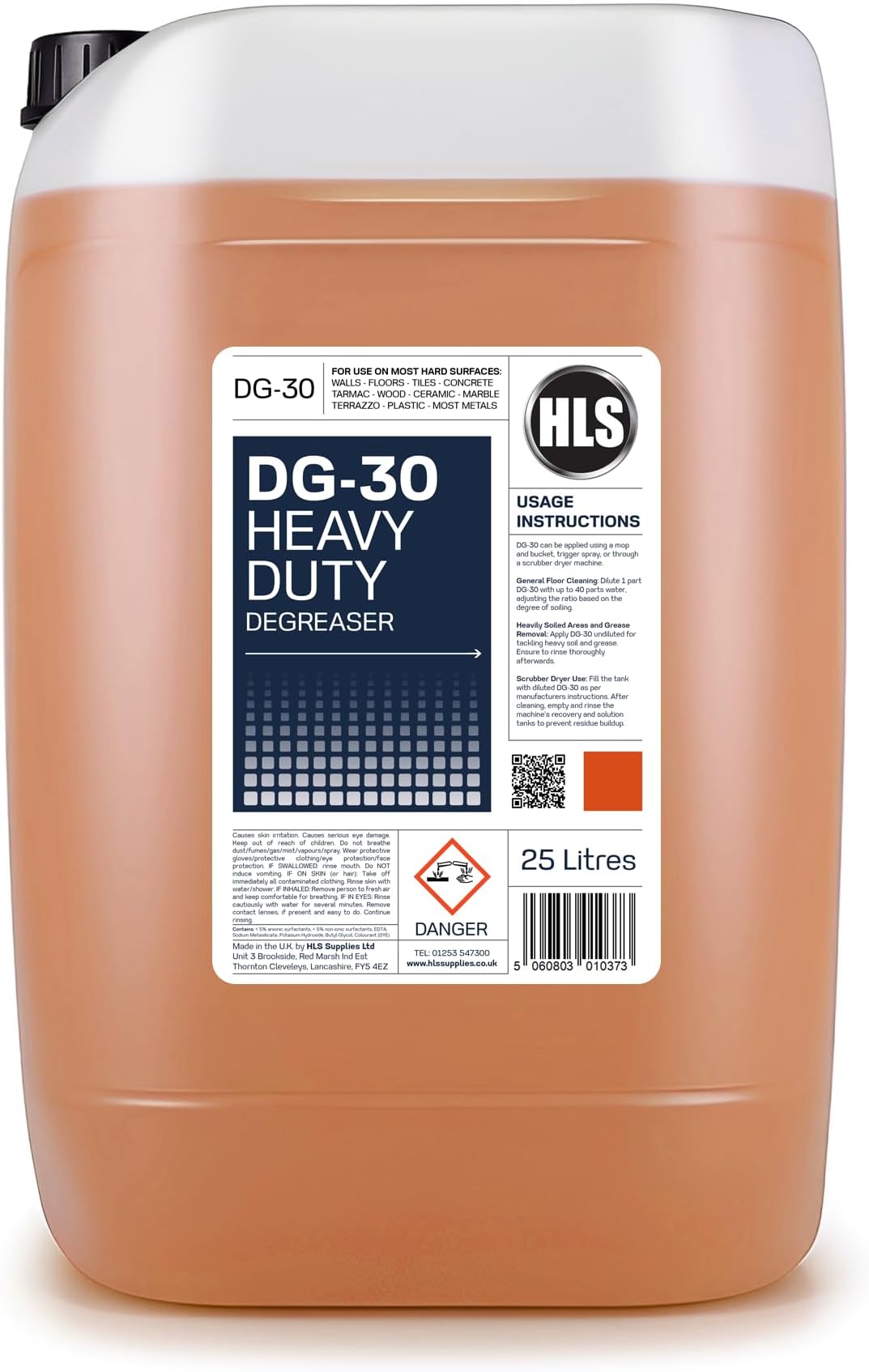 DG-30 25L Heavy Duty Degreaser - Industrial Floor Cleaner - Heavy Duty Floor Cleaner