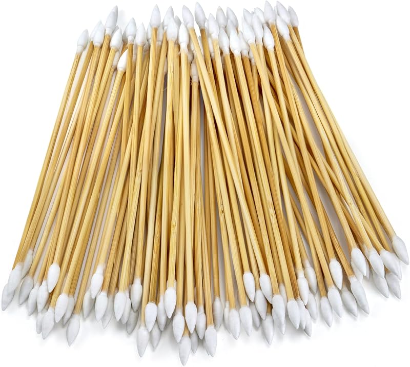 Hastes de Algodão PINGMIC com Duas Pontas para Limpeza, 15,24 cm, 200 Unidades