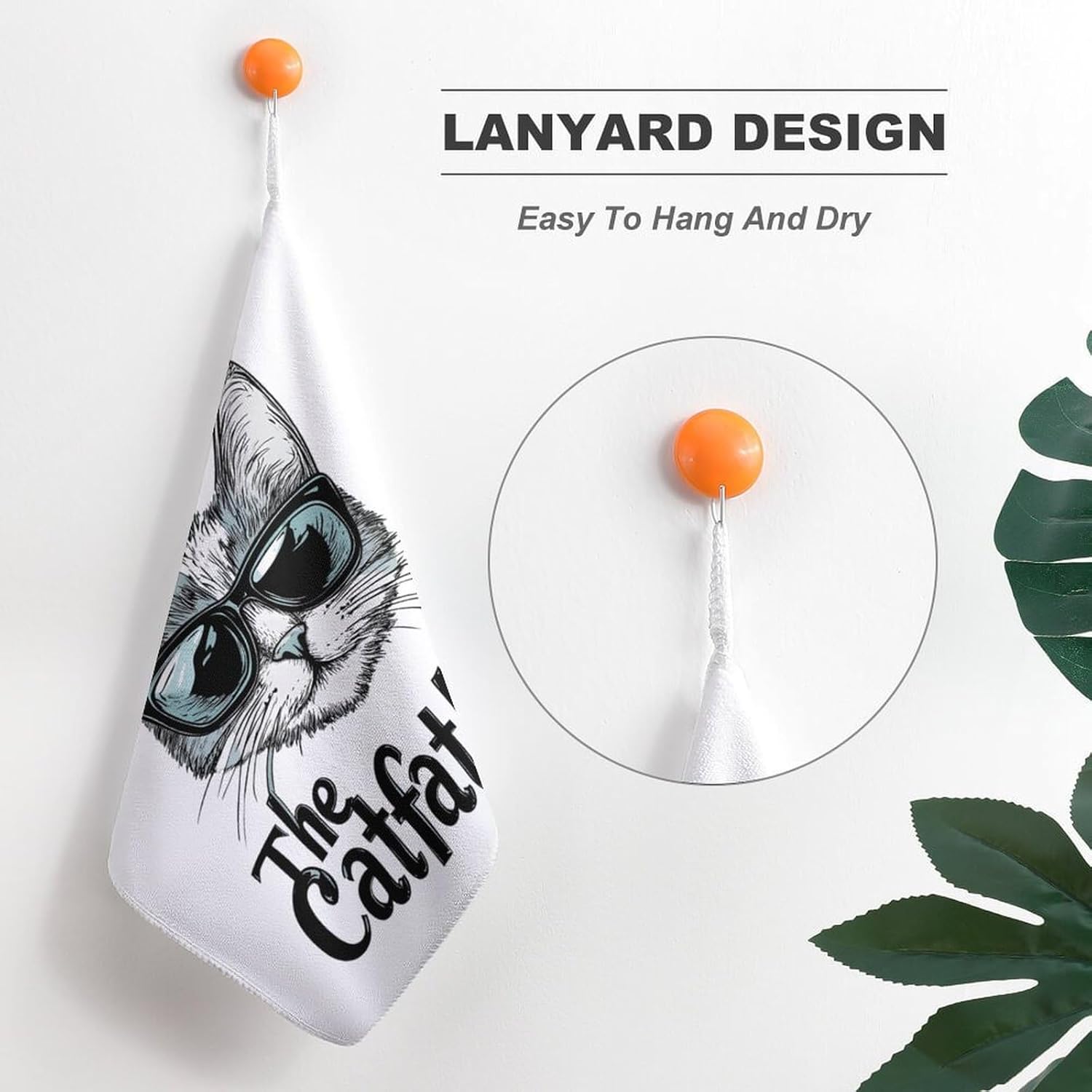 The Catfather Cat Father Dad Towel Hand Towels Decorative Towel for Bathroom Kitchen Shower Gym 4PCS