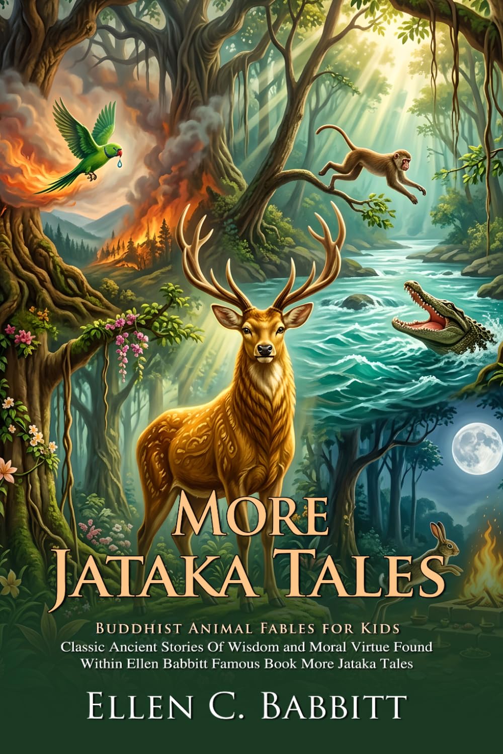 More Jataka Tales: Ancient Moral Fables and Folk Stories for Kids: Fully Illustrated Edition with Author Biography and Commentary