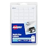Avery Removable Print or Write Labels, White, 0.5 x 0.75 Inches, Pack of 1008 (5418)